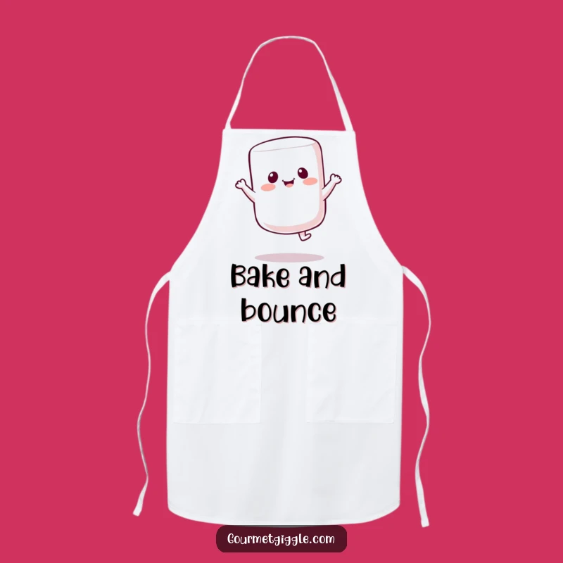 Funny Marshmallow Bounce Apron: Bake with Sweetness and Smiles