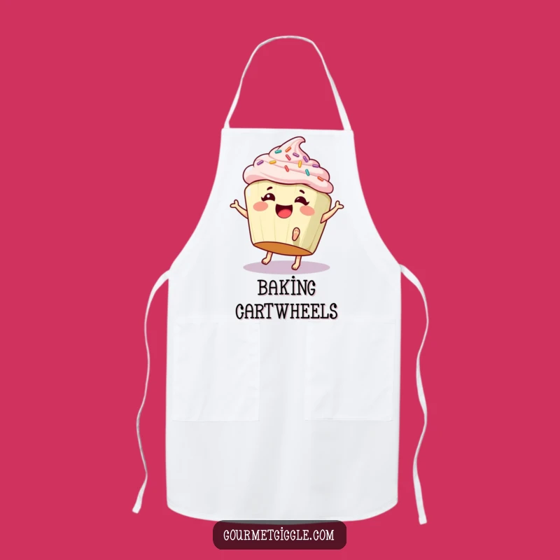 Funny Cupcake Cartwheel Apron - Bake Up Smiles with a Giggling Treat