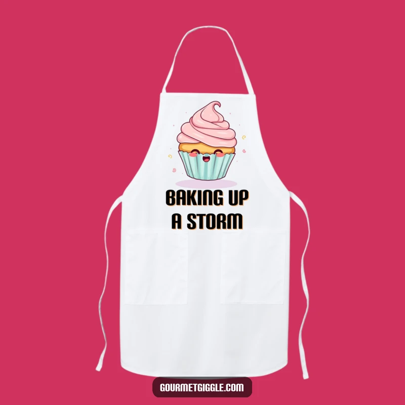 Funny Giggling Cupcake Apron: Bake Up Some Laughs in the Kitchen