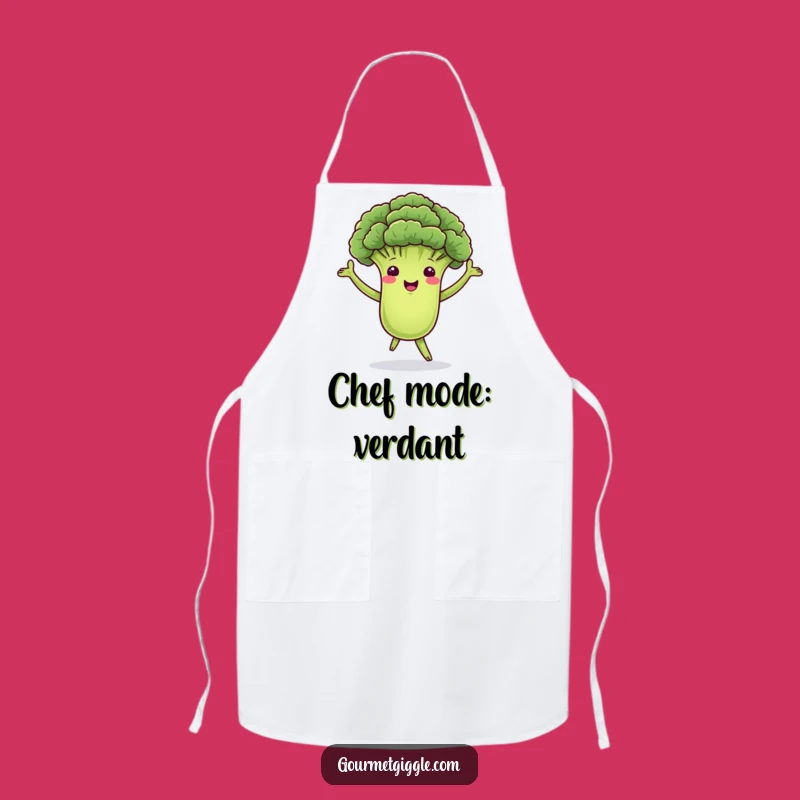 Funny Dancing Broccoli Apron, Cook with Joy and a Healthy Sprinkle of Humor