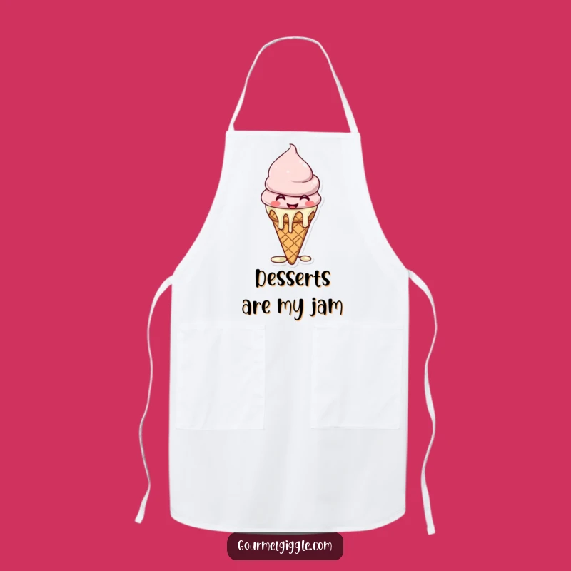 Funny Ice Cream Apron - Giggling Chef, Dessert Fun Funny Gift
