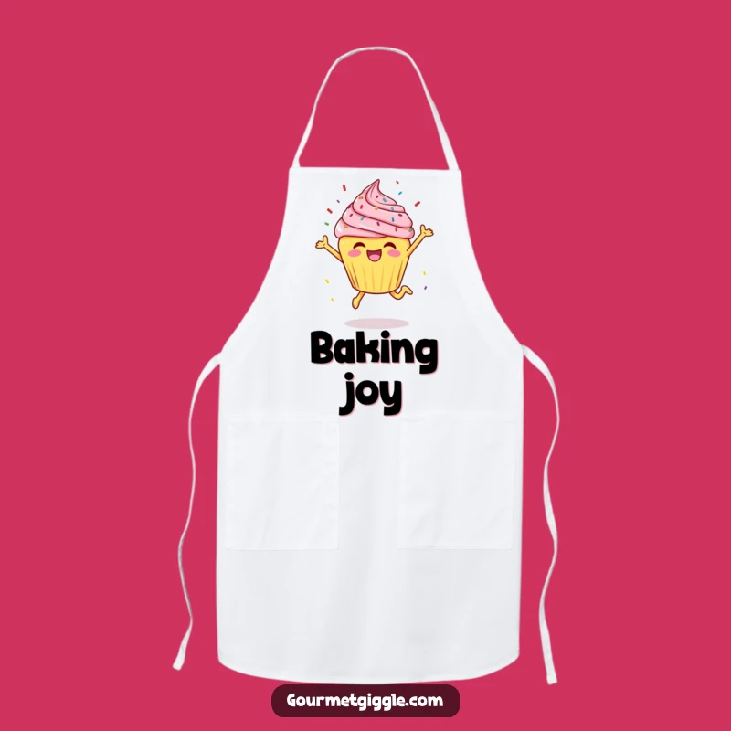 Funny Cheerful Cupcake Apron: Bake with Joyful Flair!