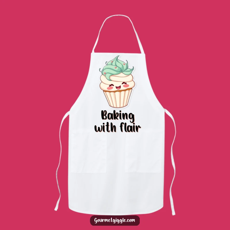 Funny Cupcake Apron: Joyful Spinning Frosting Hair - Cook with Laughter & Style!