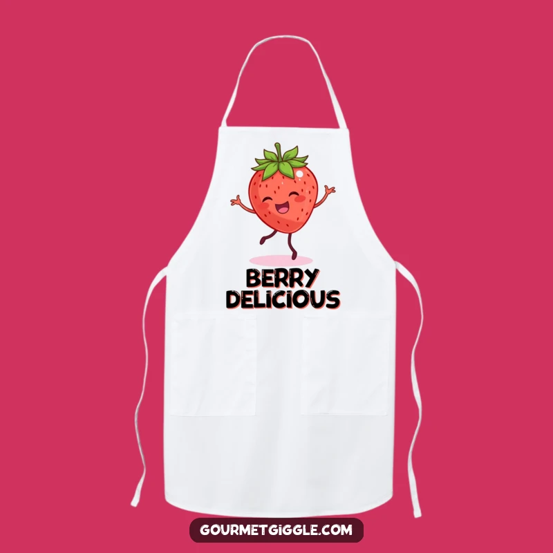 Funny Dancing Strawberry Apron - Joyful Kitchen Fiesta Wear