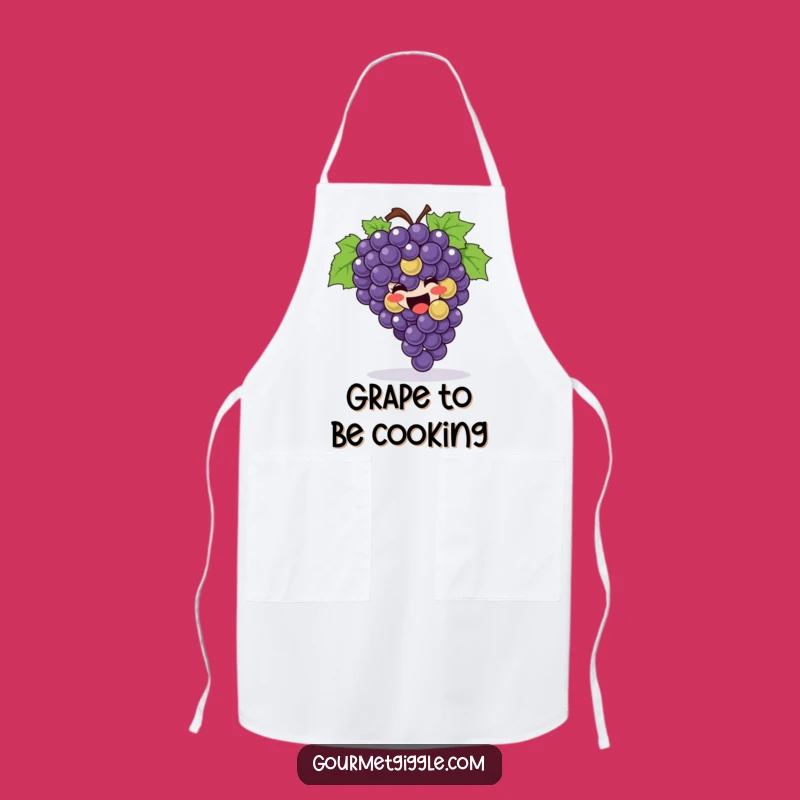 Funny Grapes Rolling Apron: Joyful Bunch of Grapes for Kitchen Fun
