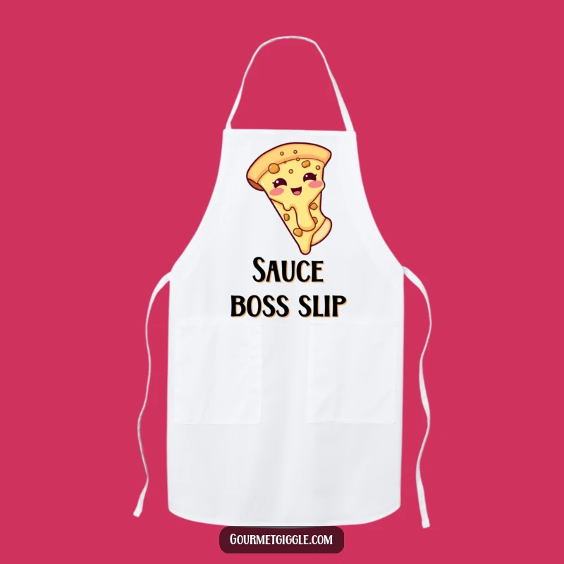 Funny Pizza Apron: Cheesy Topping Sliding Kitchen Humor Foodie Gift