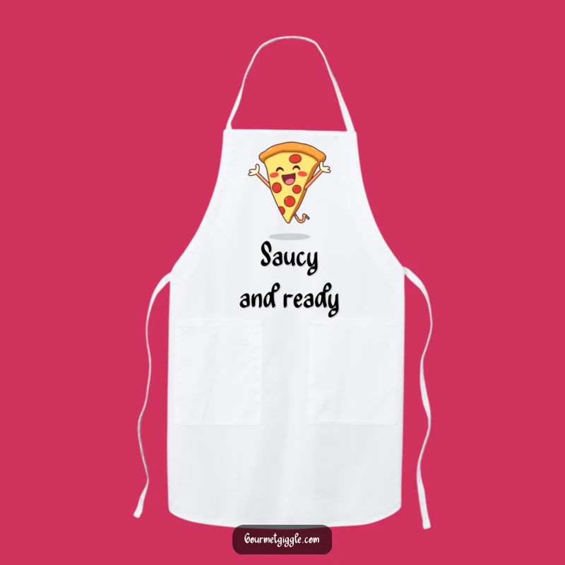 Pizza Jump Apron - Happy Chef Wear, Delicious Funny Gift