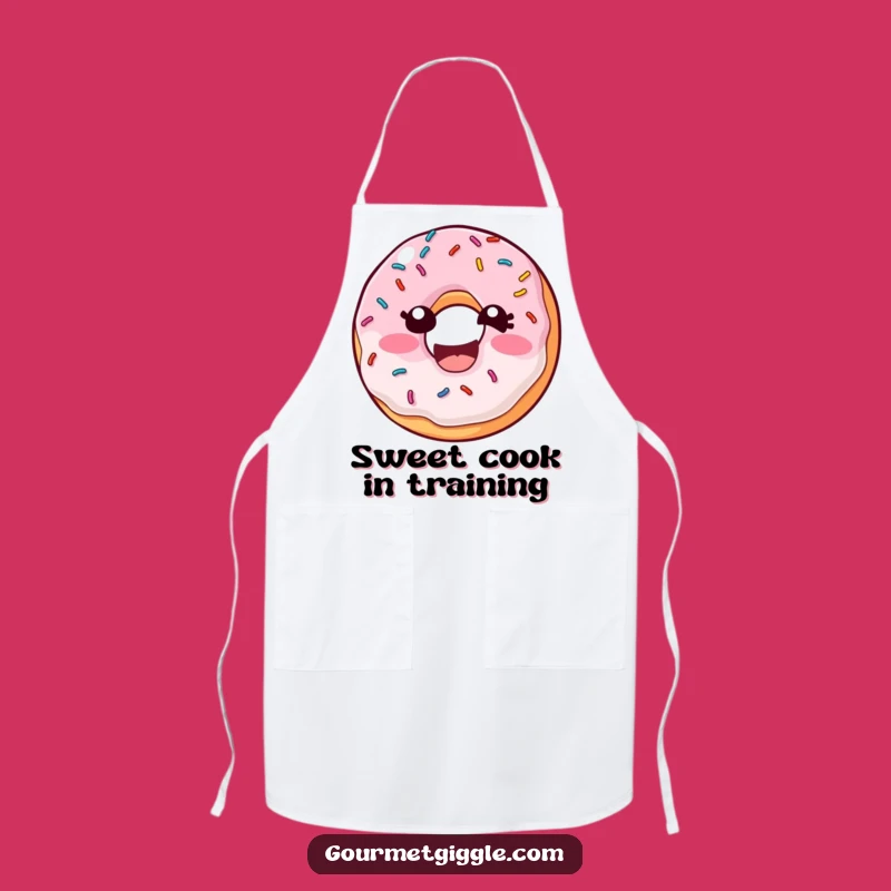 Funny Donut Sprinkles Apron - Laughing Pastry Chef, Fun Funny Kitchen Gift