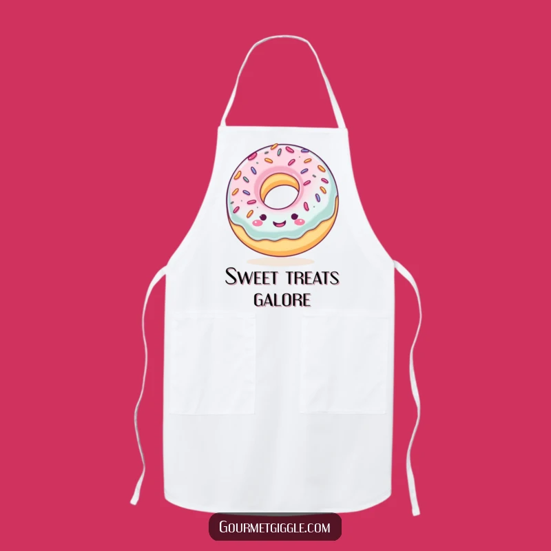Funny Smiling Donut Apron, Bake with Joy and a Sprinkle of Humor