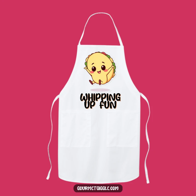 Funny Taco Cartwheel Apron, Energetic Kitchen Wear, Hilarious Funny Gift