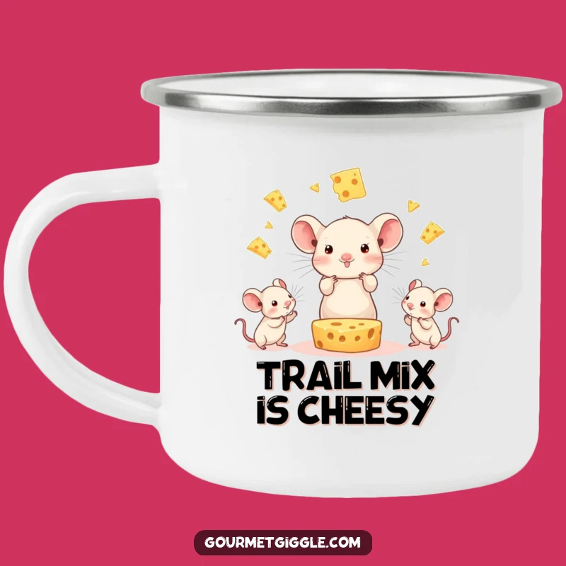 Funny Cheese Juggling Mice Camping Mug: Adventure Fuelled by Laughter