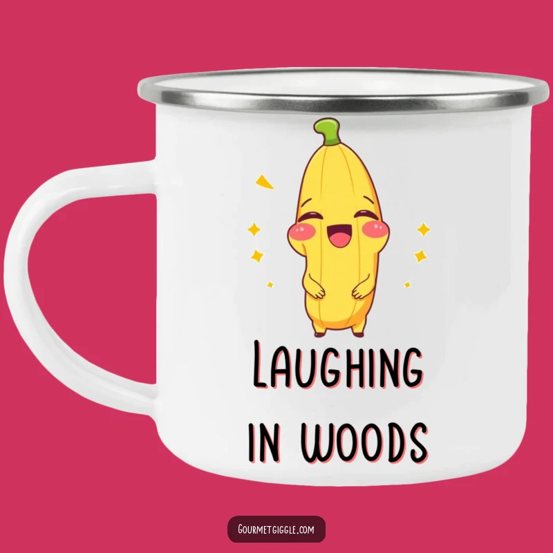 Funny Banana Splitting with Laughter Camping Mug - Trailside Giggles Guaranteed