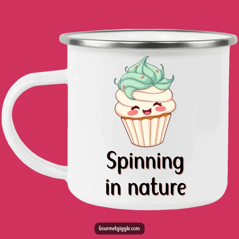 Funny Cupcake Camping Mug: Durable Frosting Hair Spinning - Your Hilarious Adventure Companion!
