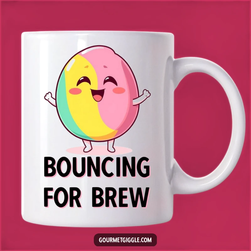 Funny Bouncing Candy Mug - Delighted Grin for a Joyful Gift