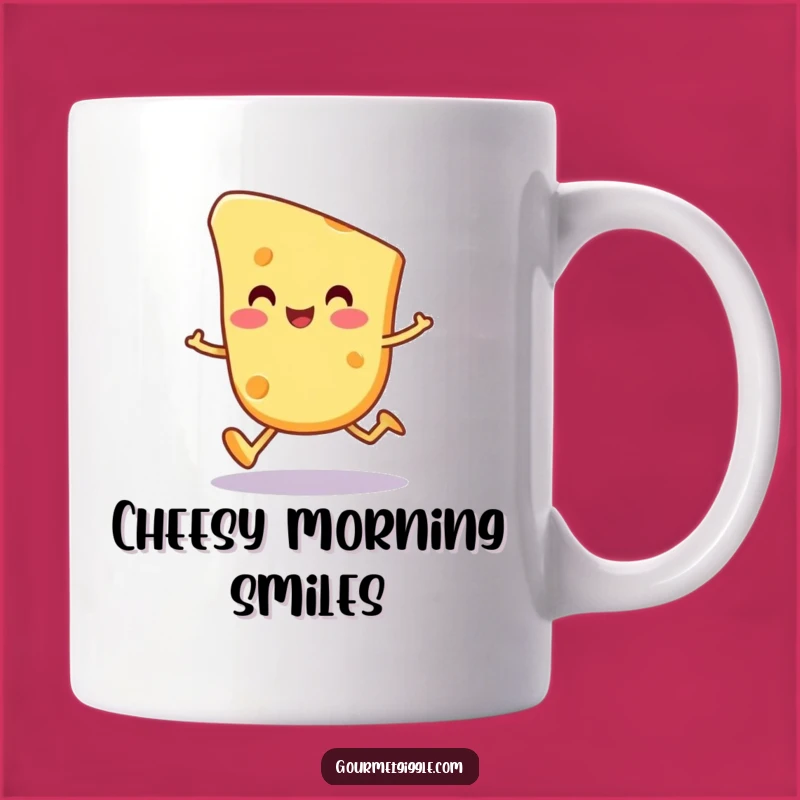 Funny Cheese Trot Mug: Happy Character Gift for Dairy Lovers