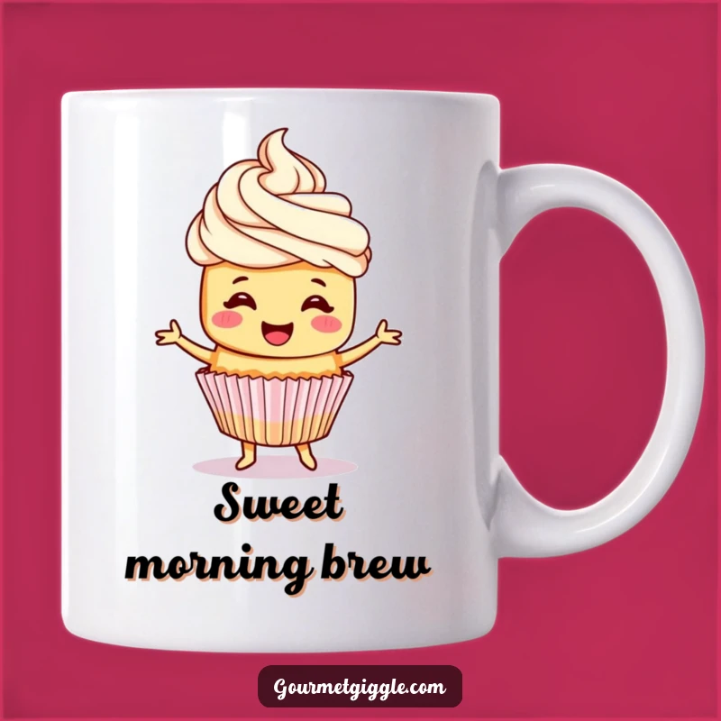 Funny Cupcake Mug: Dancing Treat for a Sweet, Cheerful Start