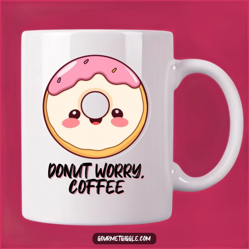 Funny Donut Smile Mug: Cheerful Character Gift for Sweet Treat Lovers