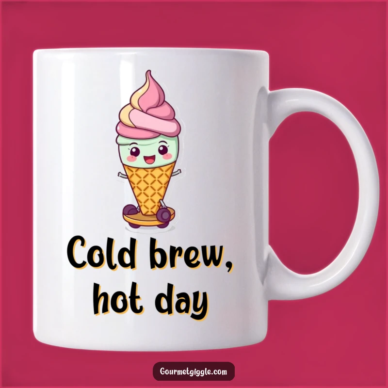 Funny Ice Cream Cone Mug, A Sweet Treat of Humor for Chilly Mornings