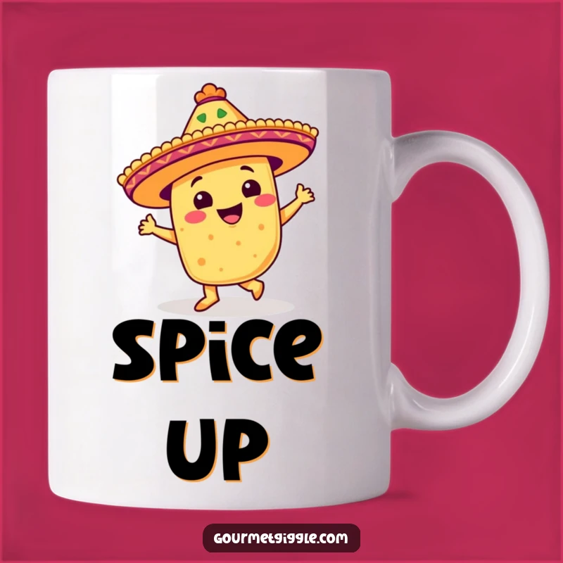 Funny Dancing Taco Mug: Festive Sombrero, Salsa Step, Perfect Funny Gift