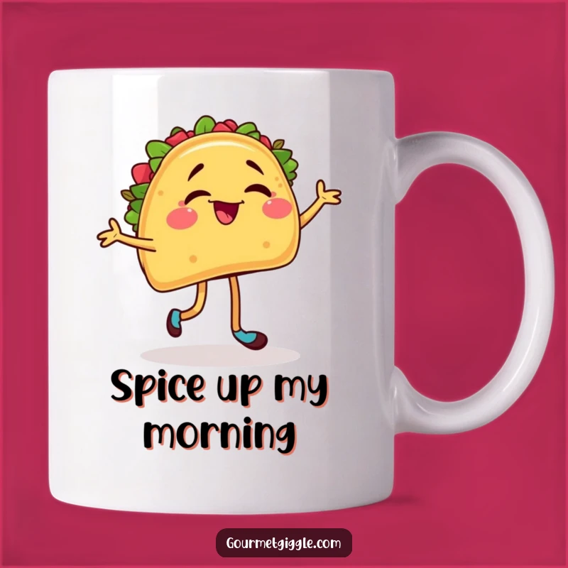 Winking Taco Dancer Mug - Fiesta Fun, Hilarious Mexican Food Funny Gift