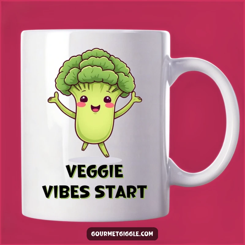 Funny Dancing Broccoli Mug, A Healthy Dose of Humor for Veggie Lovers