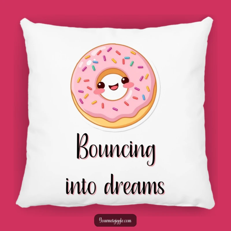 Funny Donut Bounce Pillow: Comfy & Playful Sprinkled Accent