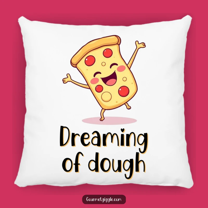 Cozy Funny Pizza Cartwheel Pillow: Snuggle Up with Cheesy Happiness!
