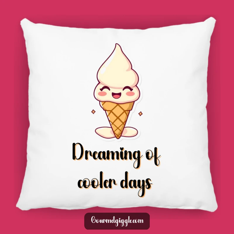 Funny Melting Ice Cream Cone Pillow: Cuddle Up with Sweetness and Hilarious Comfort