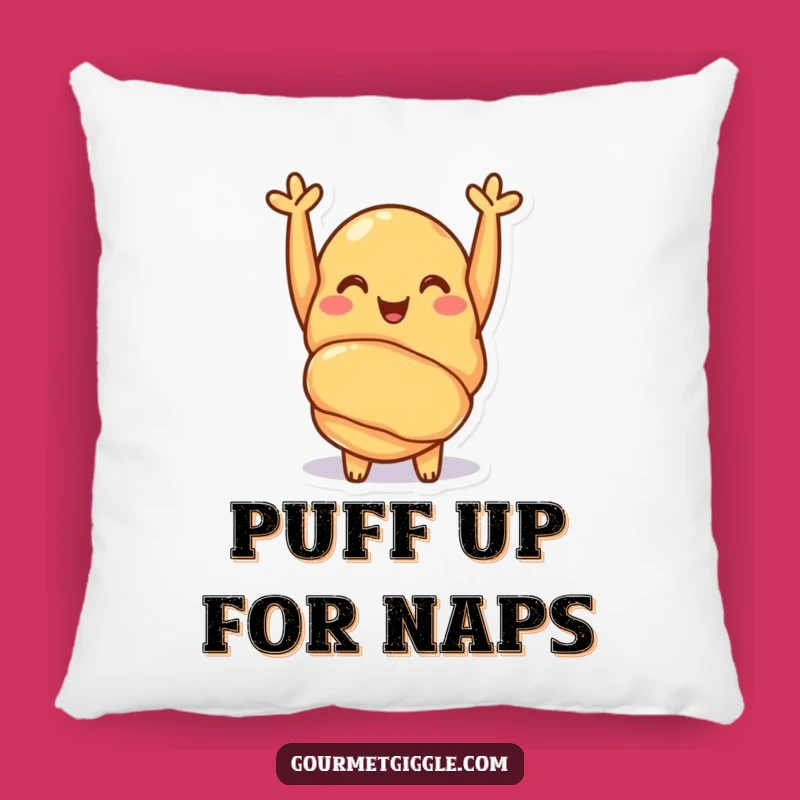 Funny Croissant Cheer Pillow: Cozy Comfort with a Happy Pastry