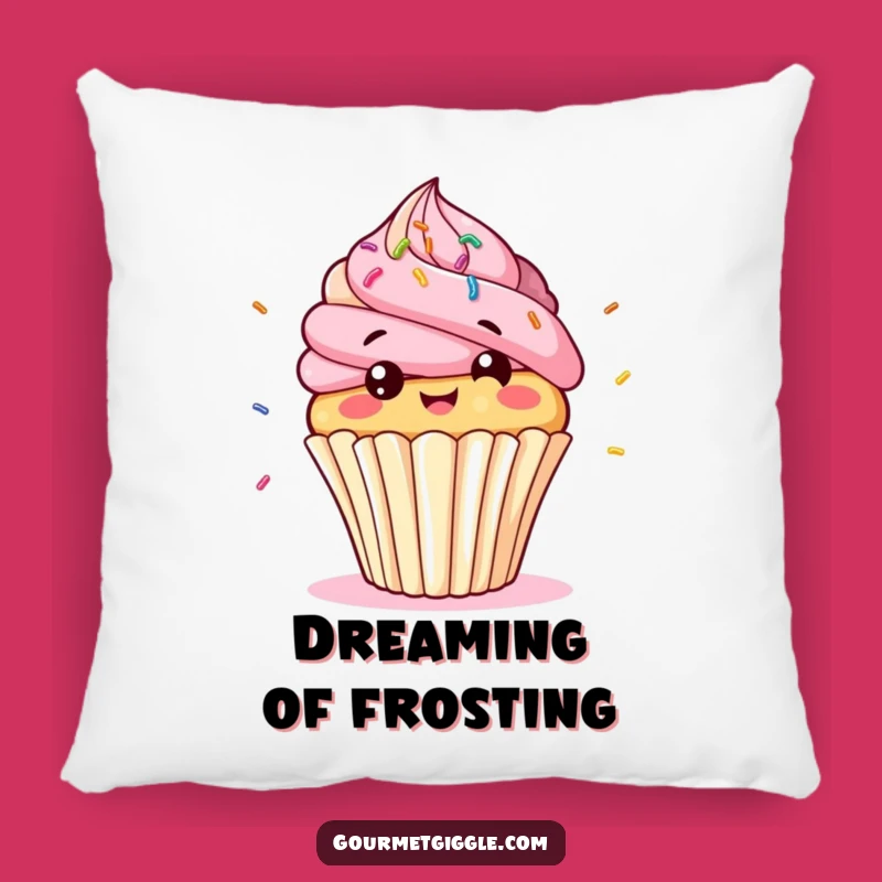 Funny Cupcake Giggle Pillow: Cozy Bobbing Character Cushion