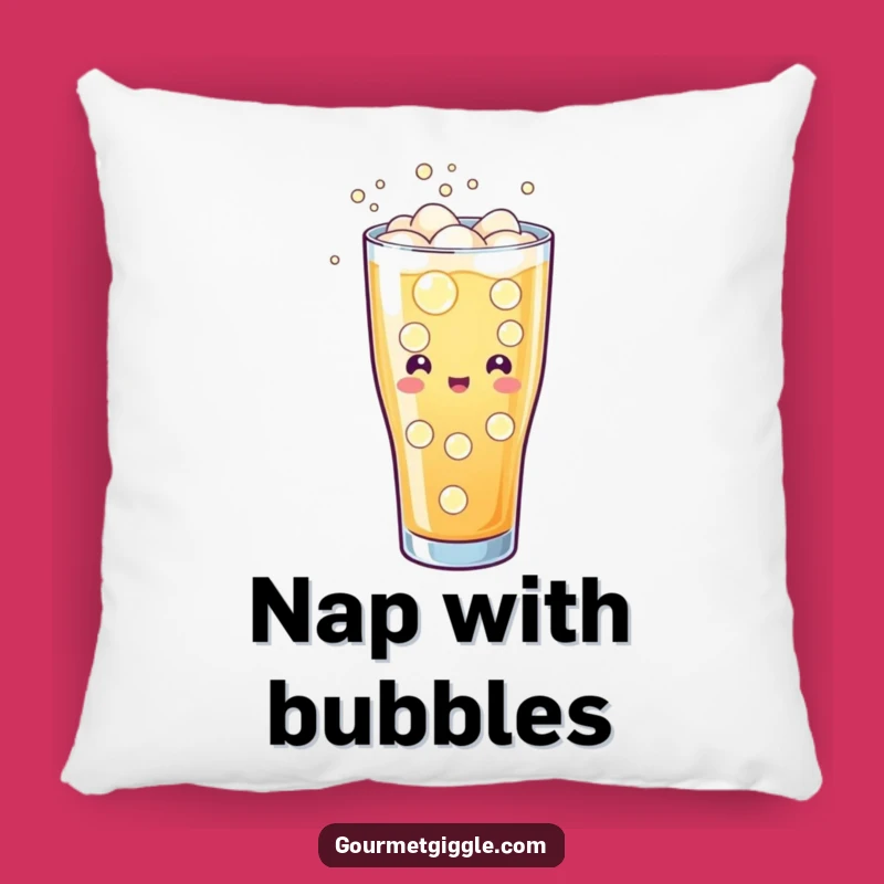 Funny Soda Pillow: Bubbly Cheerful Fizzing Cozy Refreshing Comfort Gift