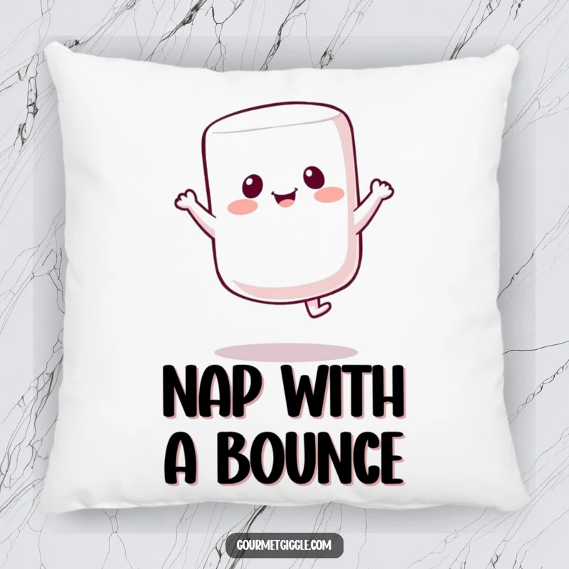 Funny Marshmallow Bounce Pillow: A happy marshmallow bounces merrily, providing a soft, humorous accent piece for ultimate comfort.