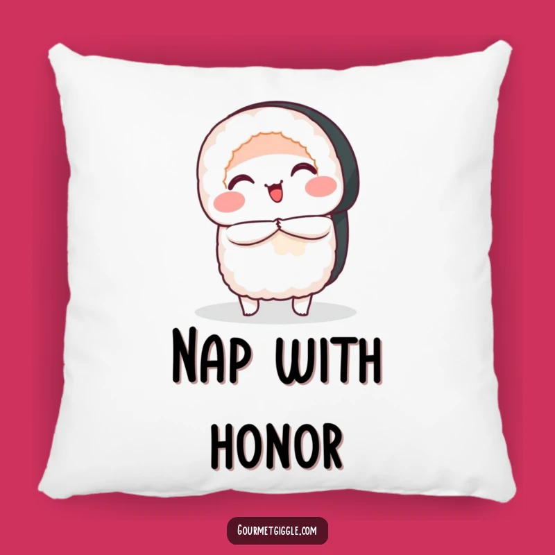 Funny Sushi Bow Pillow: Cozy Smiling Roll Cushion, Perfect Gift