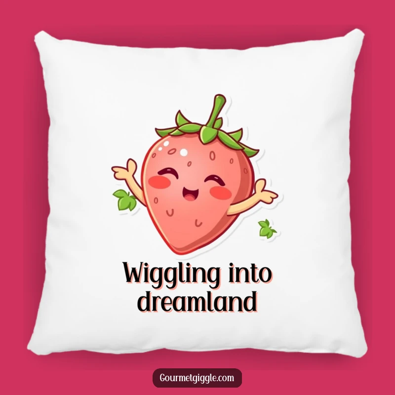 Funny Strawberry Wiggle Pillow - Cozy Hilarious Gift for Sweet Dreams
