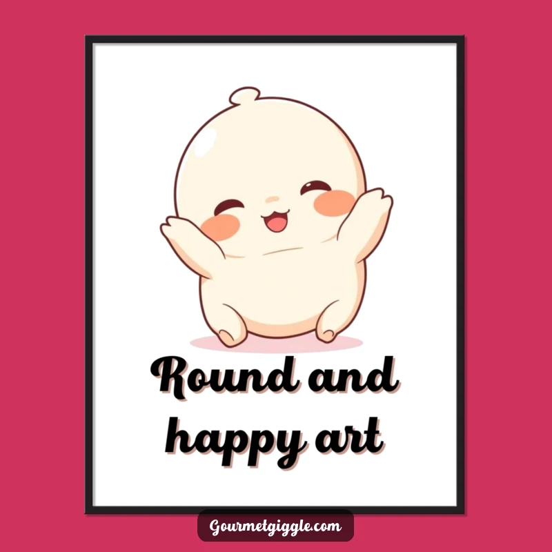 Funny Chubby Dumpling Digital Art: Decorate Your Space with Adorable Humor and Joyful Vibes