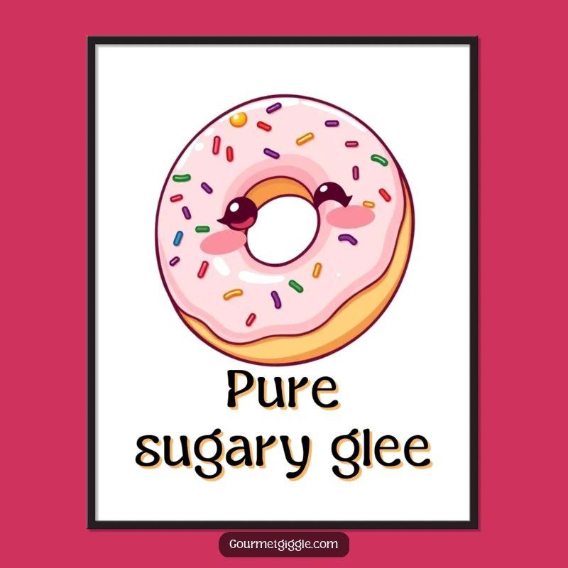 Funny Giggling Donut Digital Art: Instant Sweet Joy for Your Walls