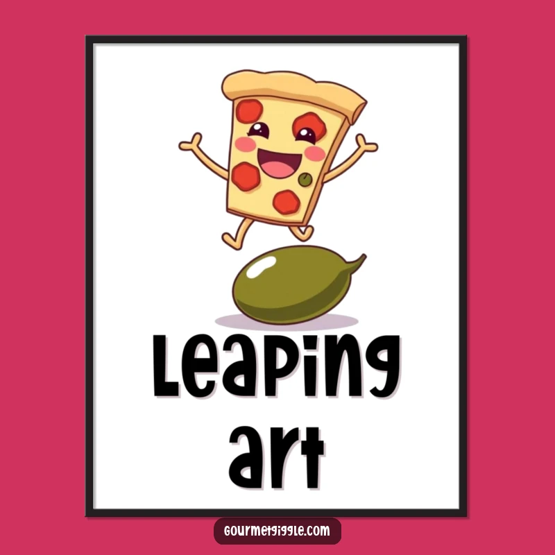 Funny Pizza Leap Digital Art - Instant Grinning Slice Cheer