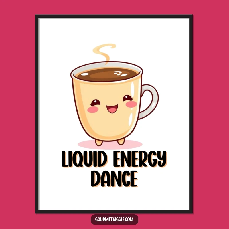 Funny Coffee Twirling Digital Art - Instant Energy and Joy for Your Walls