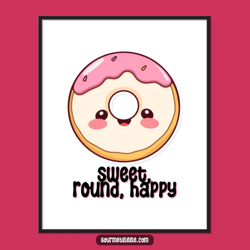 Funny Donut Smile Digital Art: Cheerful Character Download
