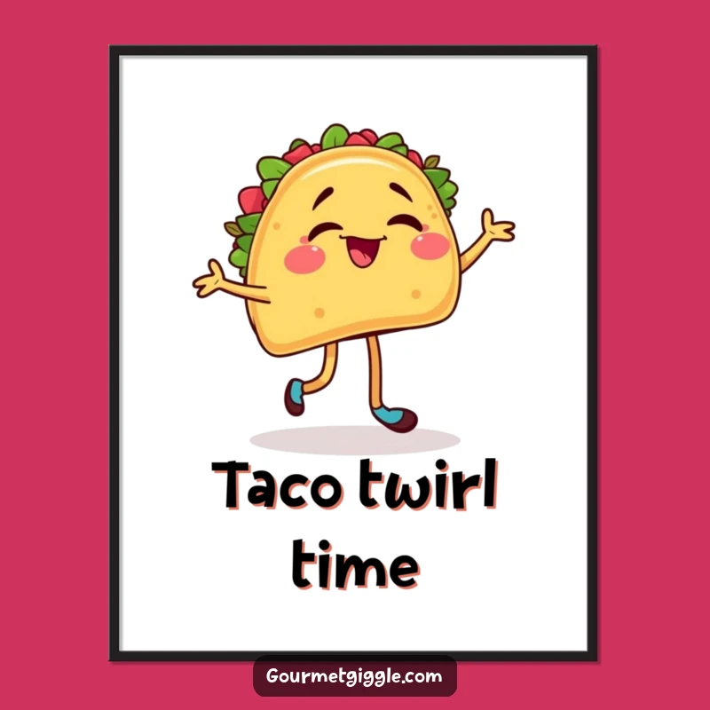 Taco Dancer Digital Print - Instant Fiesta Art, Perfect Funny Gift