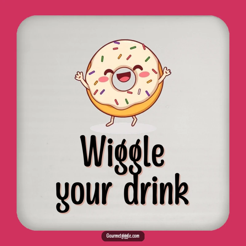 Funny Donut Wiggle Dance Coasters: Protect Surfaces with Joy