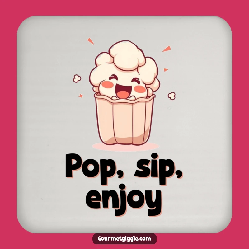 Funny Popcorn Kernel Coaster - Protect Surfaces with a Pop of Fun