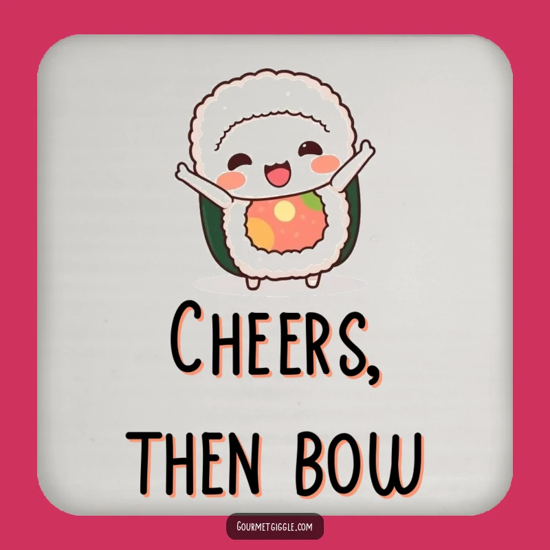 Funny Sushi Roll Bow Coaster - Protect Surfaces with a Smile and Style