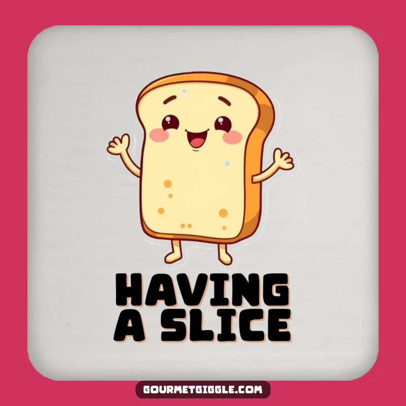 Funny Waving Bread Loaf Coaster - Playful Protection for Tables