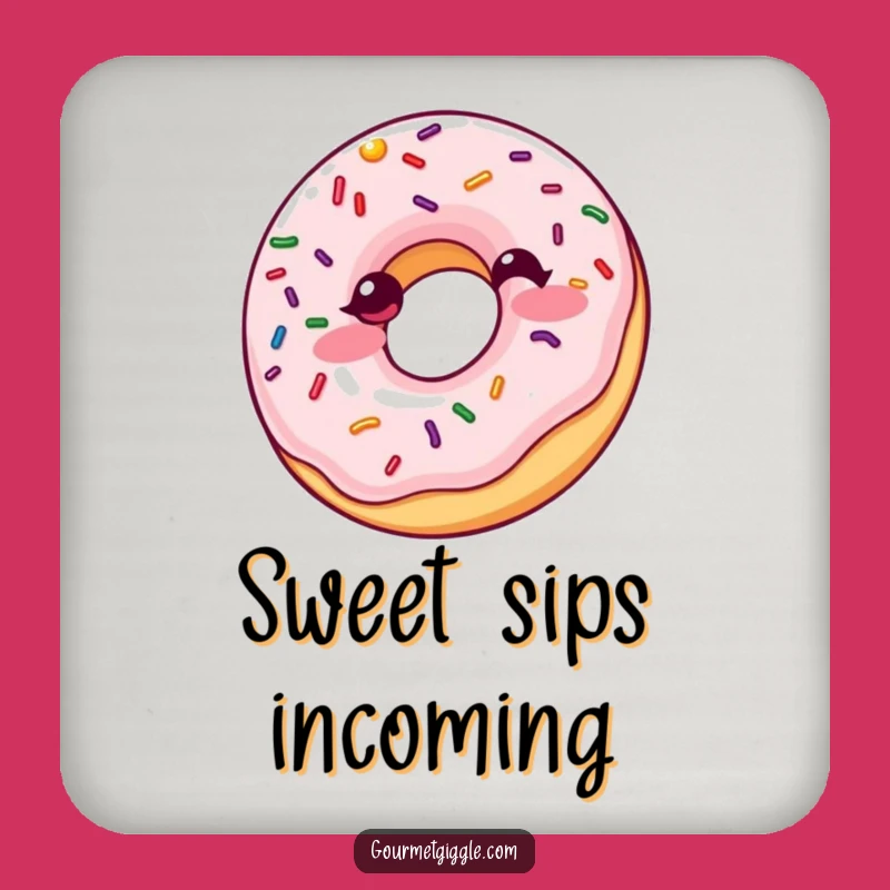 Funny Giggling Donut Coasters: Protect Surfaces with Sweet, Hilarious Style