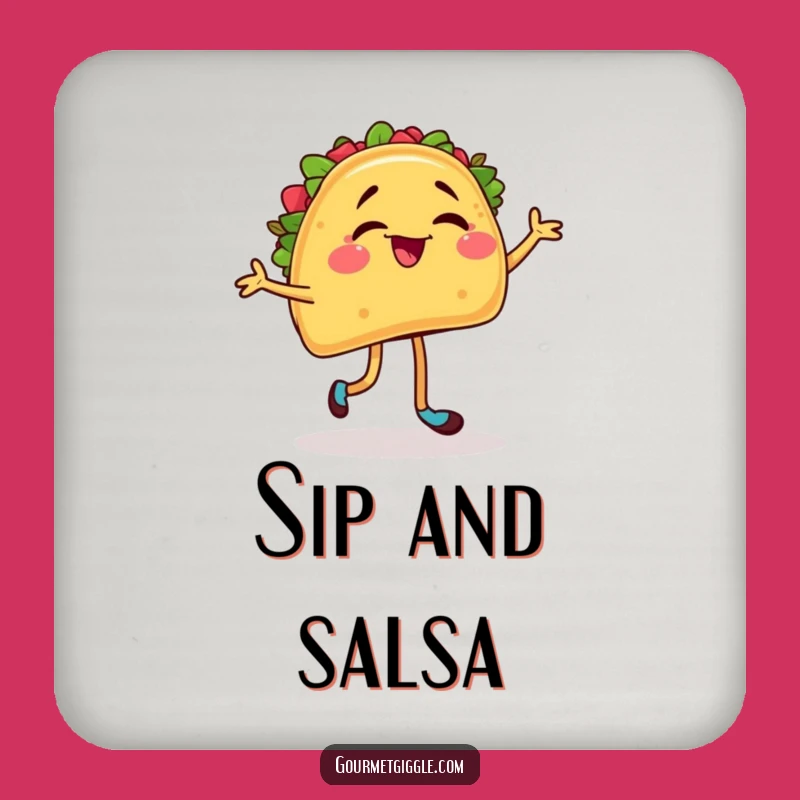 Taco Dancer Coaster - Fiesta Protection, Hilarious Mexican Food Funny Gift