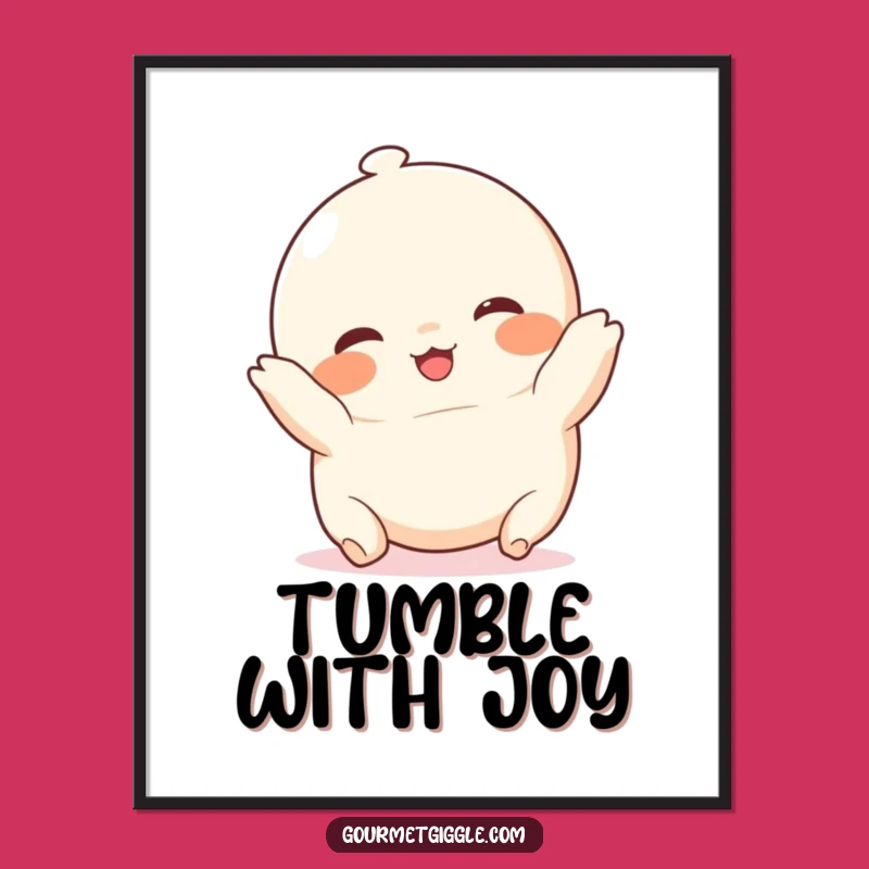 Funny Chubby Dumpling Poster: Add a Dash of Joyful Humor to Your Walls