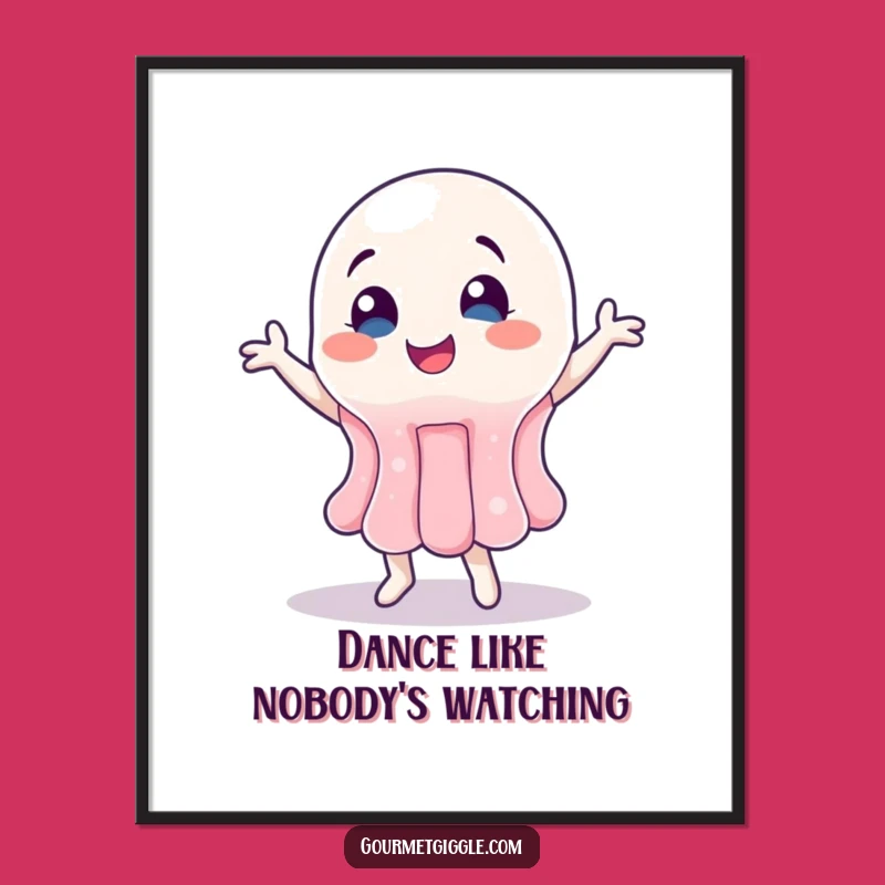 Funny Jelly Dance Poster: Wobbly Joy, Quirky Wall Art Gift