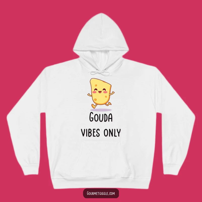 Funny Cheese Trot Hoodie: Cozy Happy Character Sweatshirt