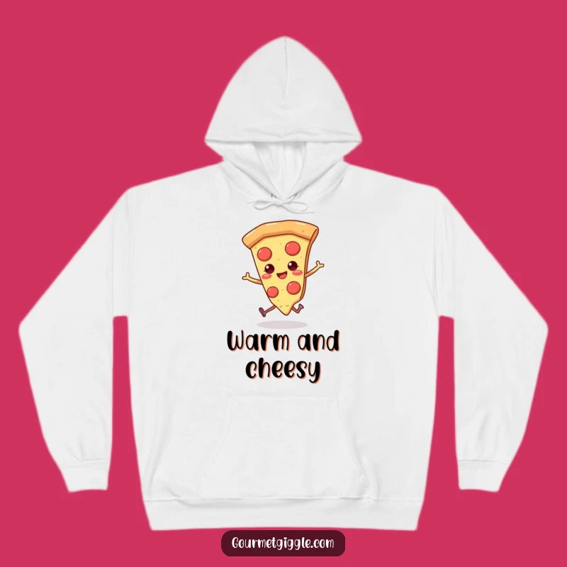 Funny Pizza Hoodie: Cozy Up with a Skipping Slice of Happiness